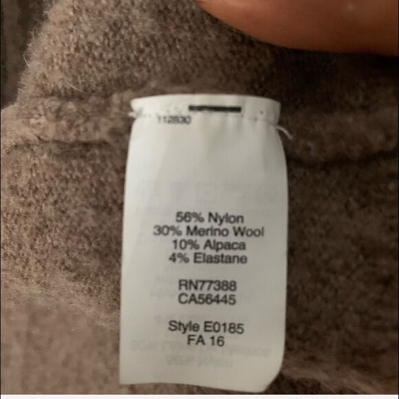 Madewell light chocolate oversized cardigan, nylon/merino wool/alpaca, pockets,S - Picture 7 of 7